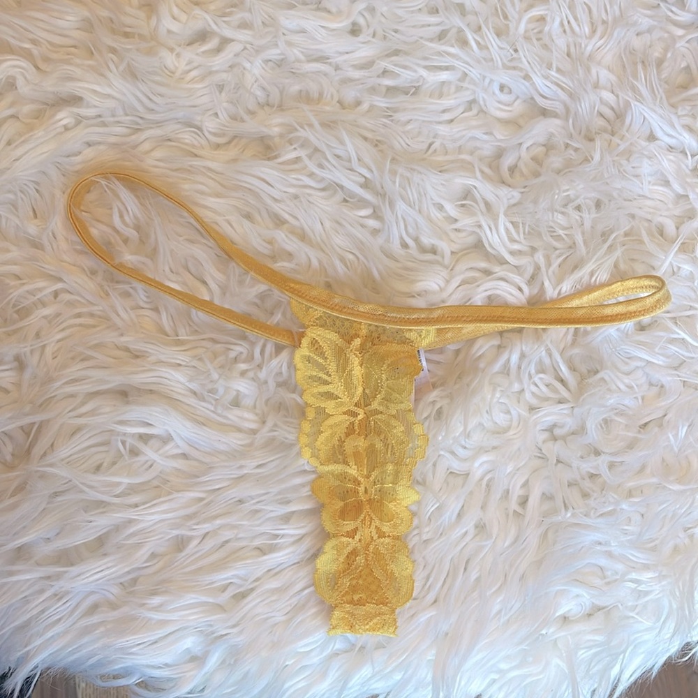 Victoria’s Secret Yellow Lace Thong